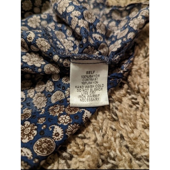 Mittoshop Bohemian Tunic Style Tie Blouse Bell Bottom Flare Sleeves women medium - Picture 8 of 8